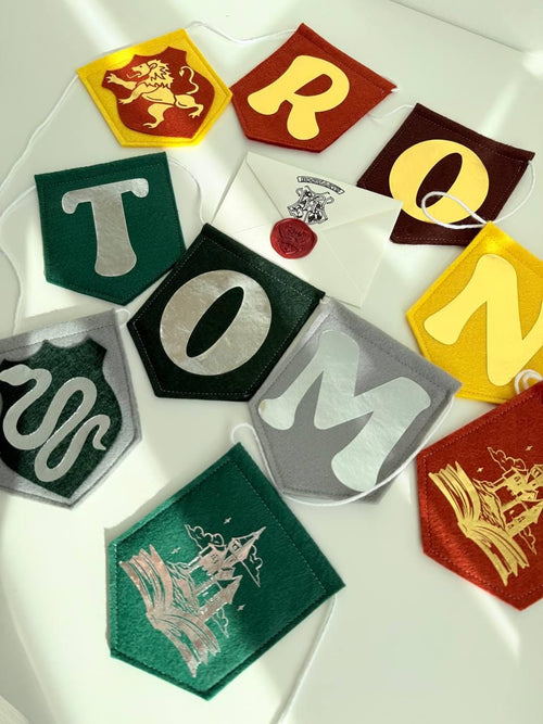 Handmade felt Name Banner — Magical garland