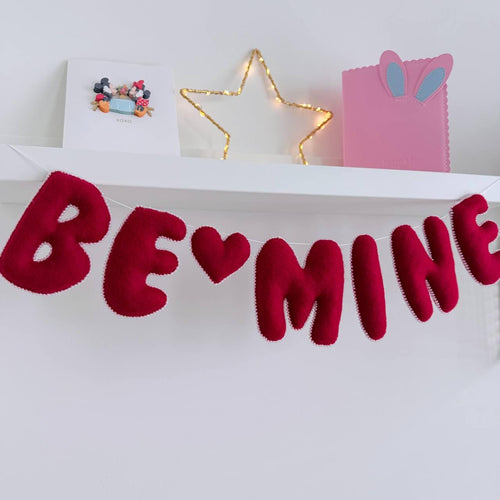 Handmade felt Valentine's Heart Banner garland