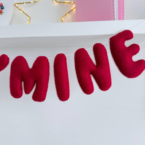 Handmade felt Valentine's Heart Banner garland
