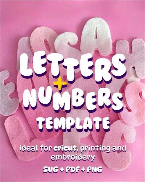 Alphabet Letter Number SVG Cut File — digital sewing pattern