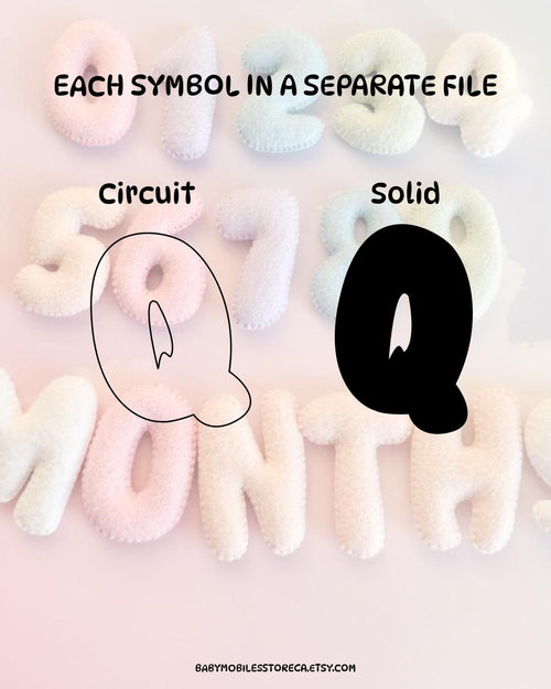 Alphabet Letter Number SVG Cut File — digital sewing pattern