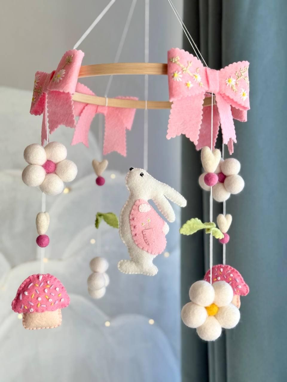 Rabbit in a Jacket Baby Mobile