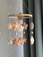 Felt Floral Baby Mobile for Crib