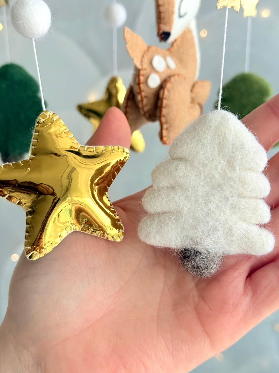 Woodland Baby Mobile – Deer Nursery Decor