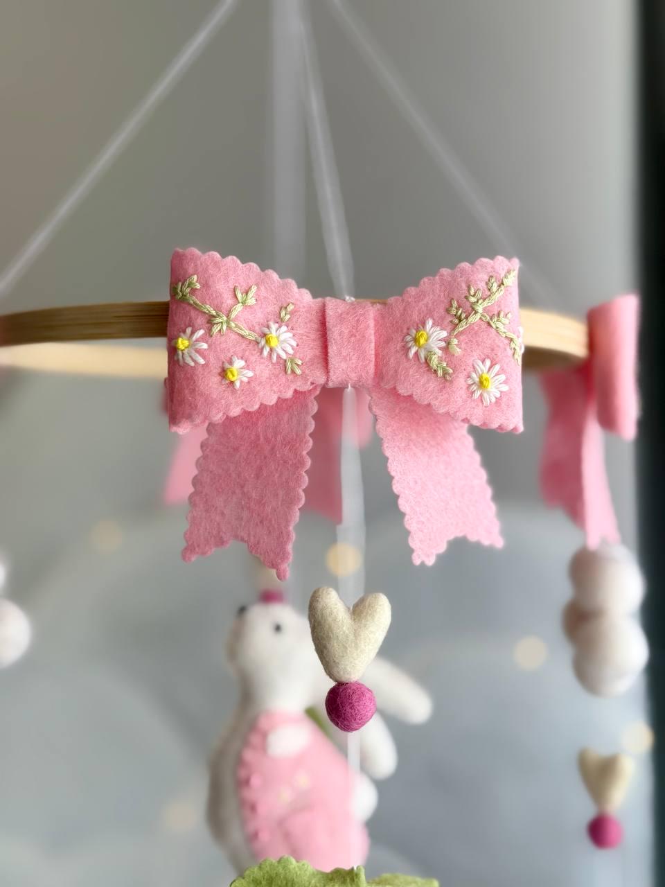 Rabbit in a Jacket Baby Mobile