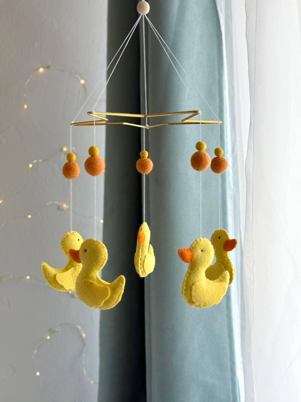 Yellow Ducks Baby Mobile