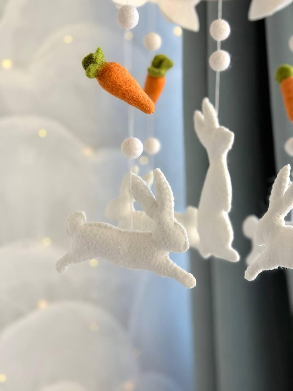 Bunny with Carrots Baby Mobile