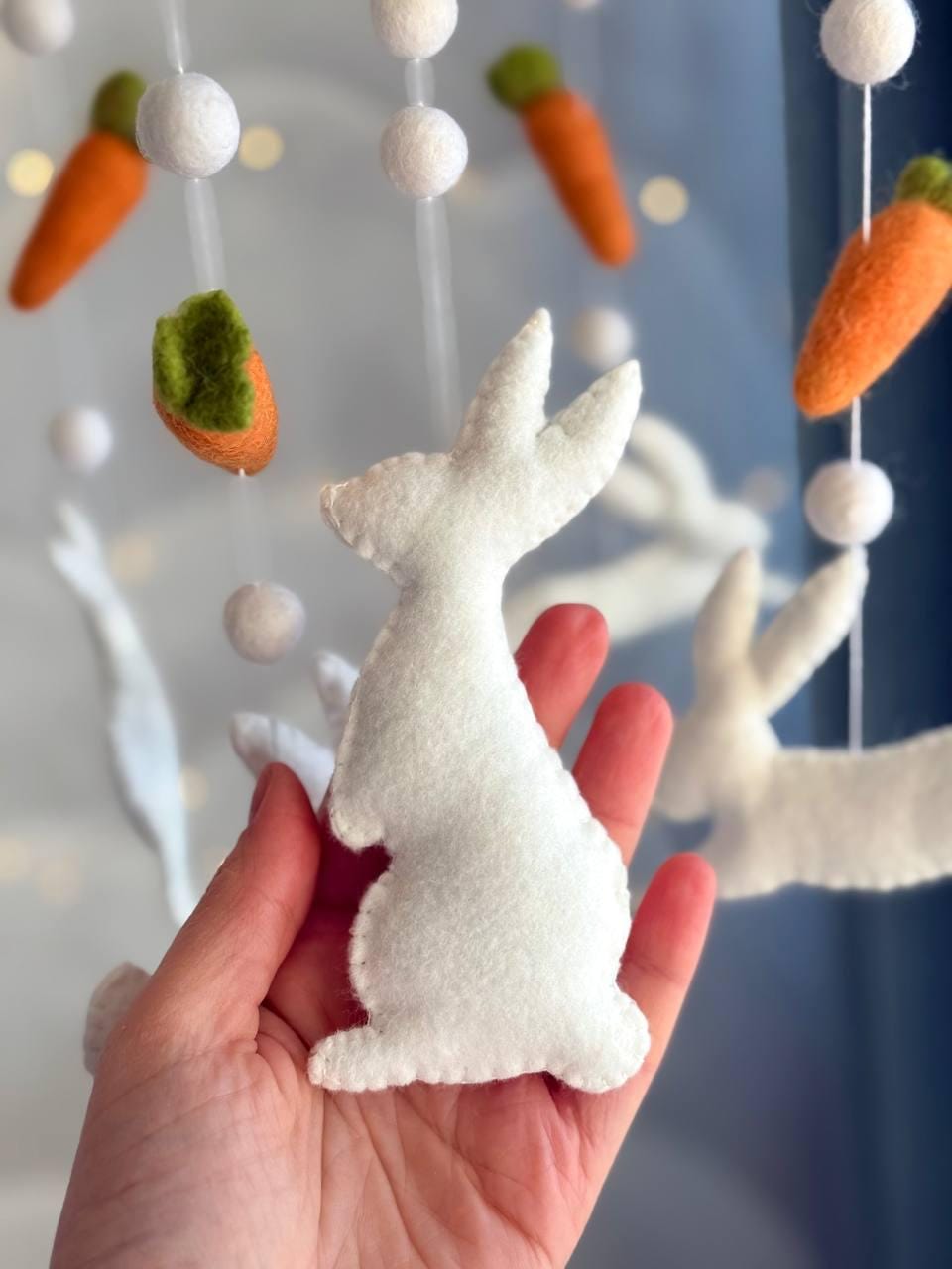 Bunny with Carrots Baby Mobile