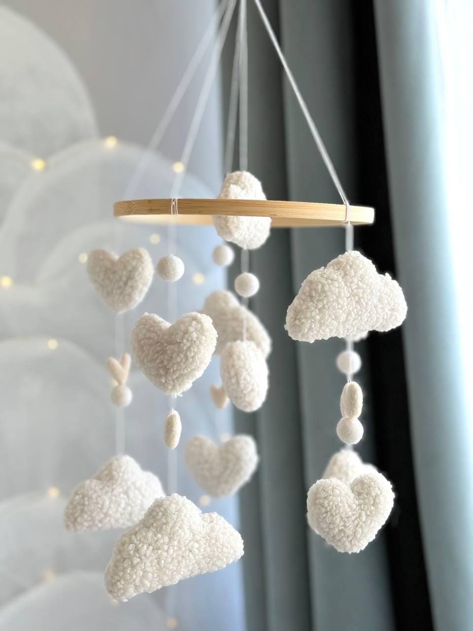 Boucle Clouds with Hearts