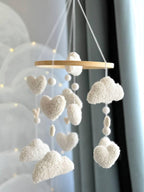 Boucle Clouds with Hearts