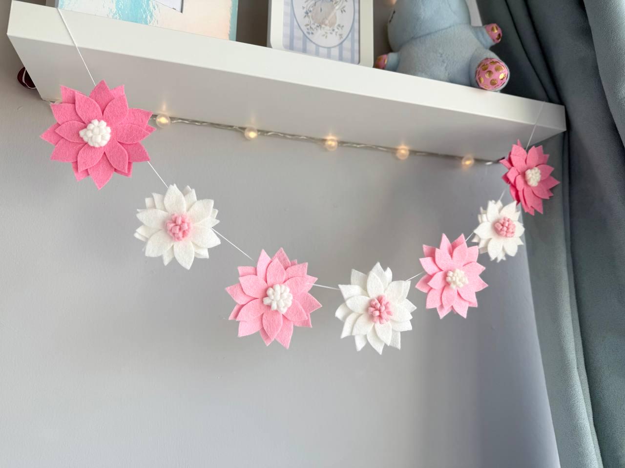 Floral Banner – Handmade Felt Baby Banner