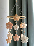 Felt Floral Baby Mobile for Crib