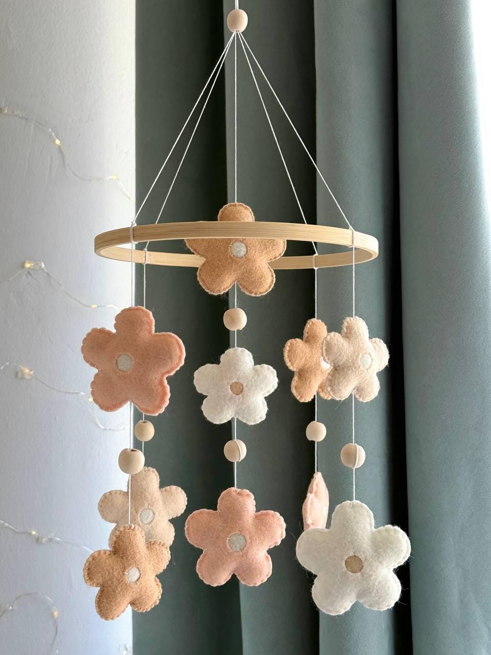 Felt Floral Baby Mobile for Crib