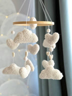 Boucle Clouds with Hearts