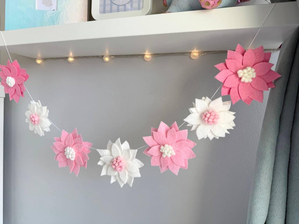 Floral Banner – Handmade Felt Baby Banner