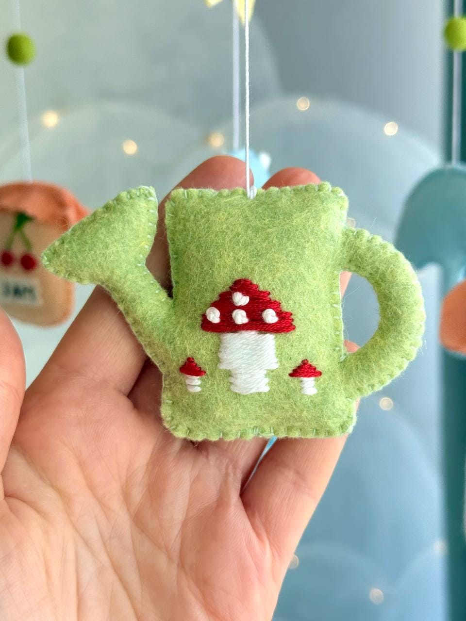 Personalizable Baby Mobile with Geese in Hats