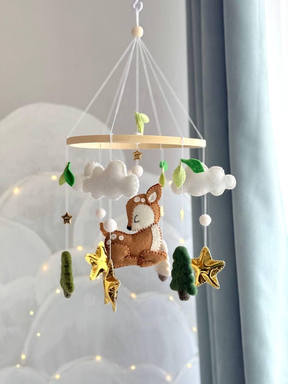 Woodland Baby Mobile – Deer Nursery Decor
