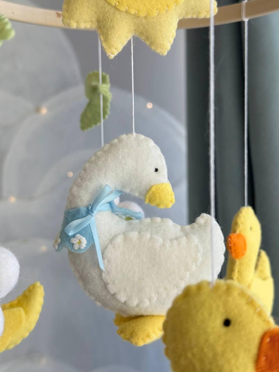 Mama Duck Ducklings Baby Mobile