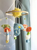 Personalizable Baby Mobile with Geese in Hats