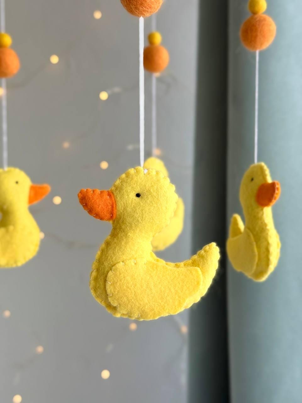 Yellow Ducks Baby Mobile