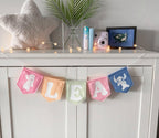 Handmade Name Garland with Hawaiian Space Friends