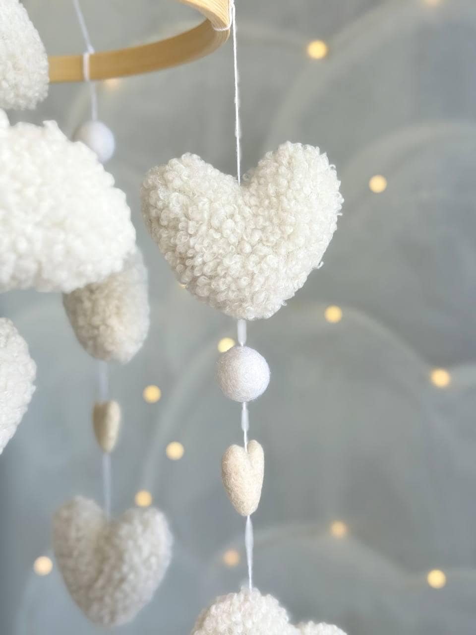 Boucle Clouds with Hearts