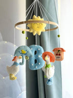 Personalizable Baby Mobile with Geese in Hats