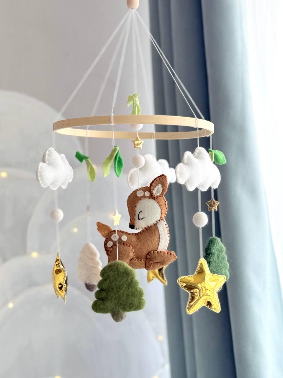 Woodland Baby Mobile – Deer Nursery Decor
