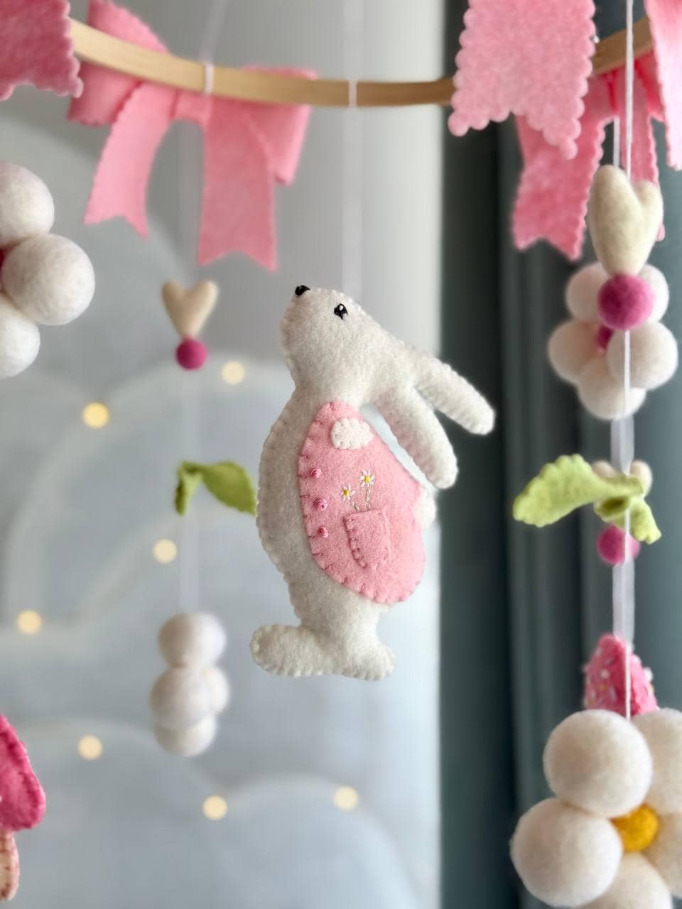 Rabbit in a Jacket Baby Mobile