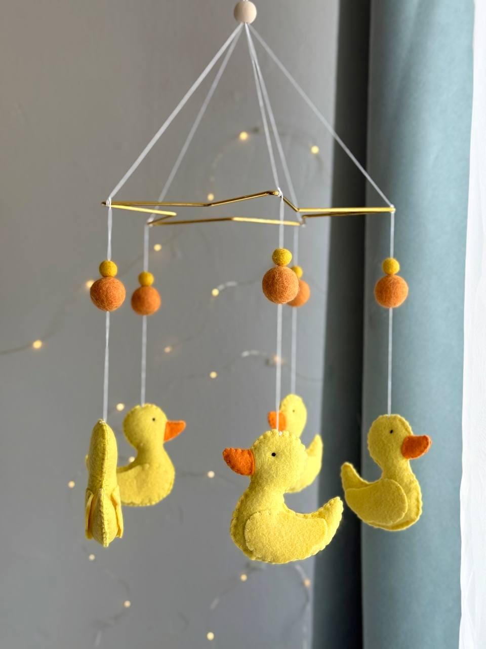 Yellow Ducks Baby Mobile