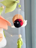 Enchanted Forest with Felt Snail and Mushroom Baby Mobile