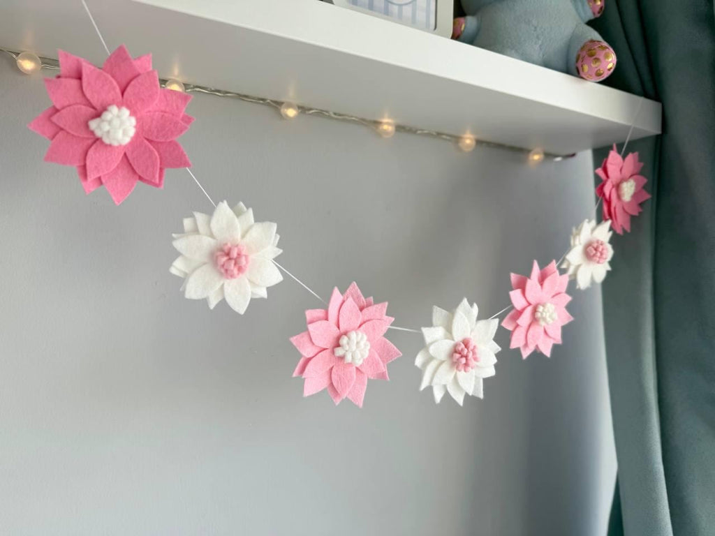 Floral Banner – Handmade Felt Baby Banner