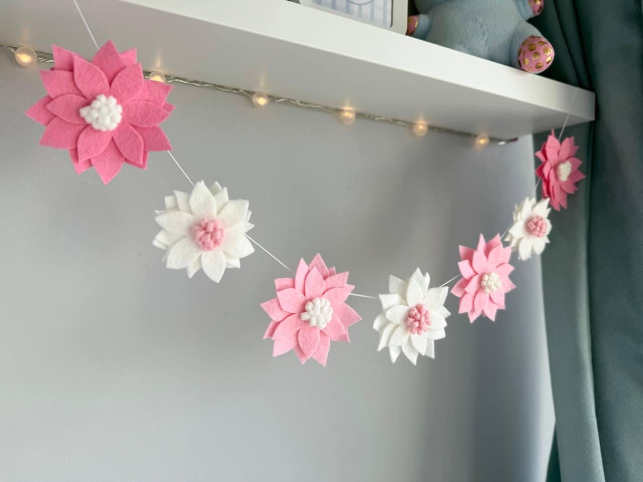 Floral Banner – Handmade Felt Baby Banner