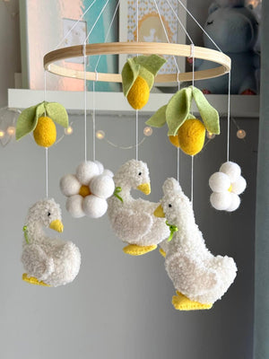 Fluffy Goose Baby Mobile