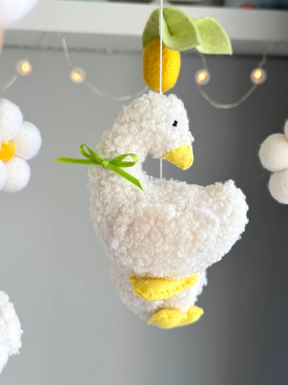 Fluffy Goose Baby Mobile