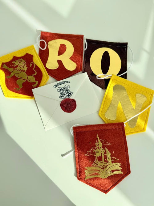 Handmade felt Name Banner — Magical garland