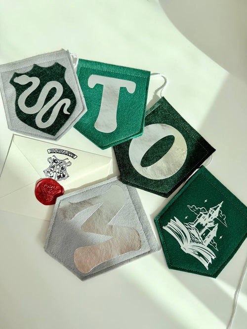 Handmade felt Name Banner — Magical garland