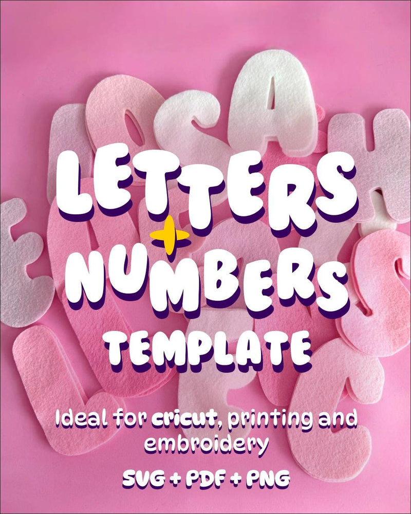 Alphabet Letter Number SVG Cut File — digital sewing pattern