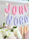 Name Banner — Wool Hearts